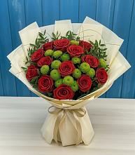 Букет цветов из:  Розы и Хризантемы #REPLACE_PRED# Алабино